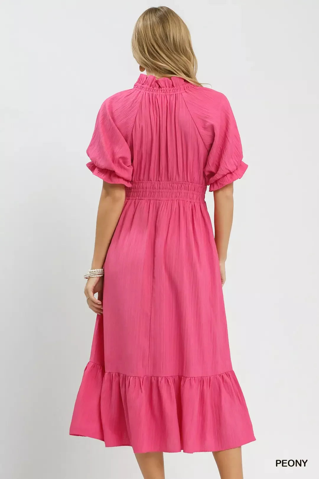 Hazel Blues® | Umgee Ruffle V-Neck Midi Dress