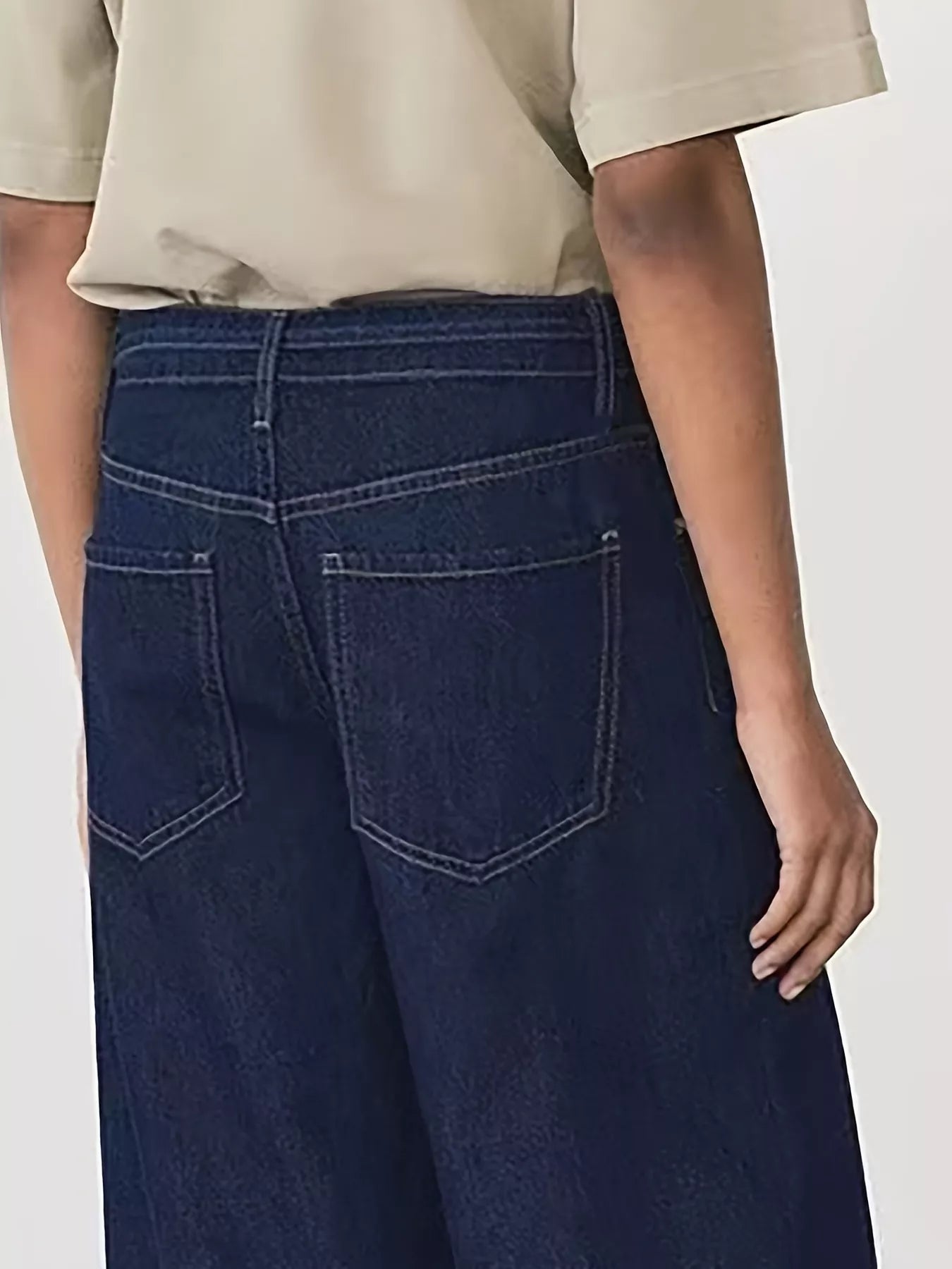 Hazel Blues® | Tied Loose Fit Flare Jeans