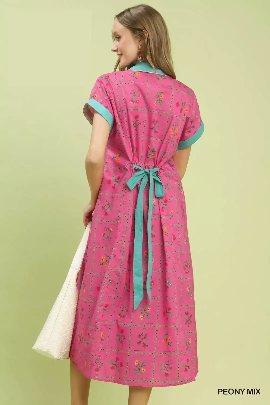 Hazel Blues® | Umgee Mix Floral Button-Front Midi Dress