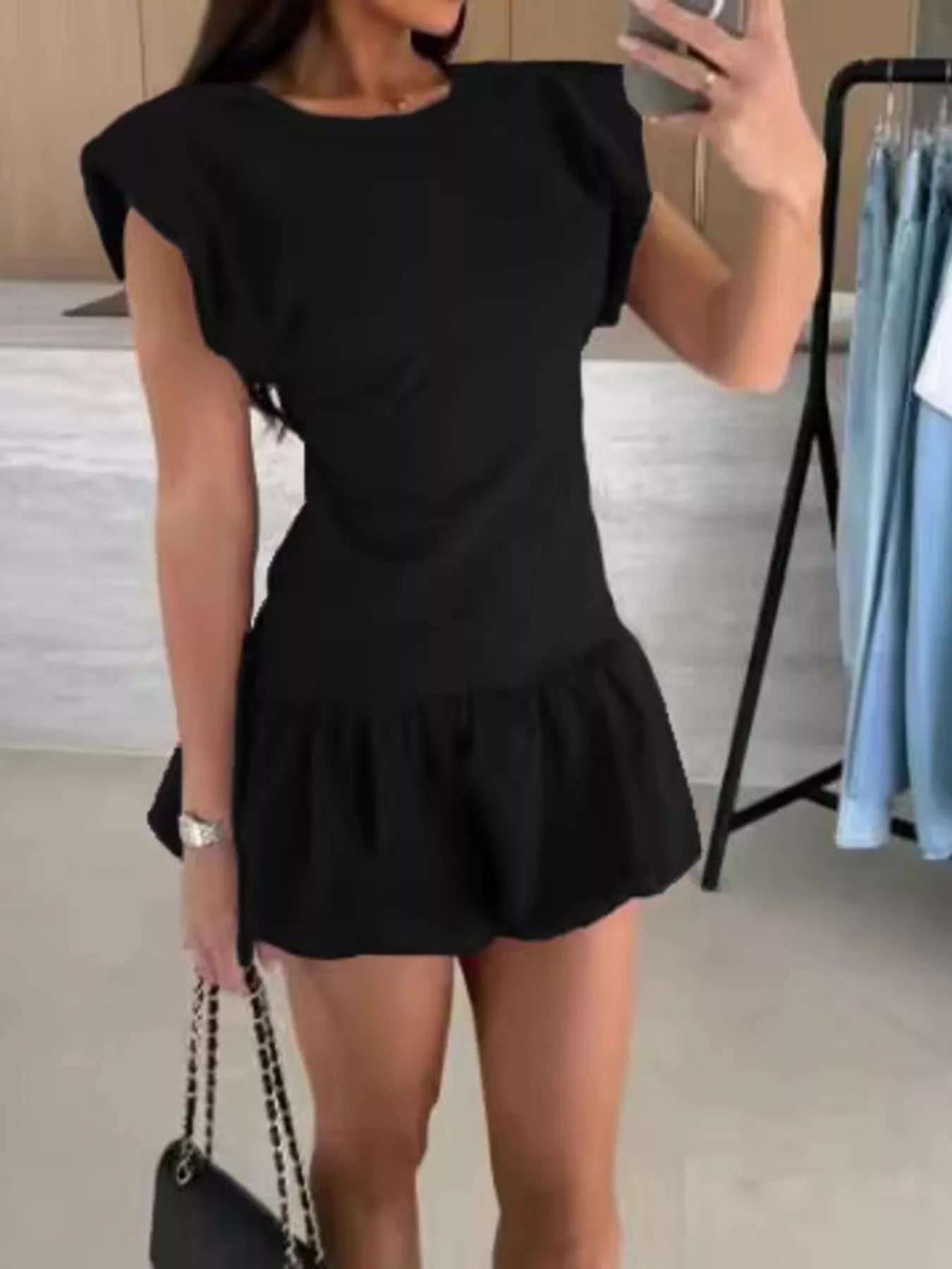 Hazel Blues® | Ruffle Hem Mini Dress