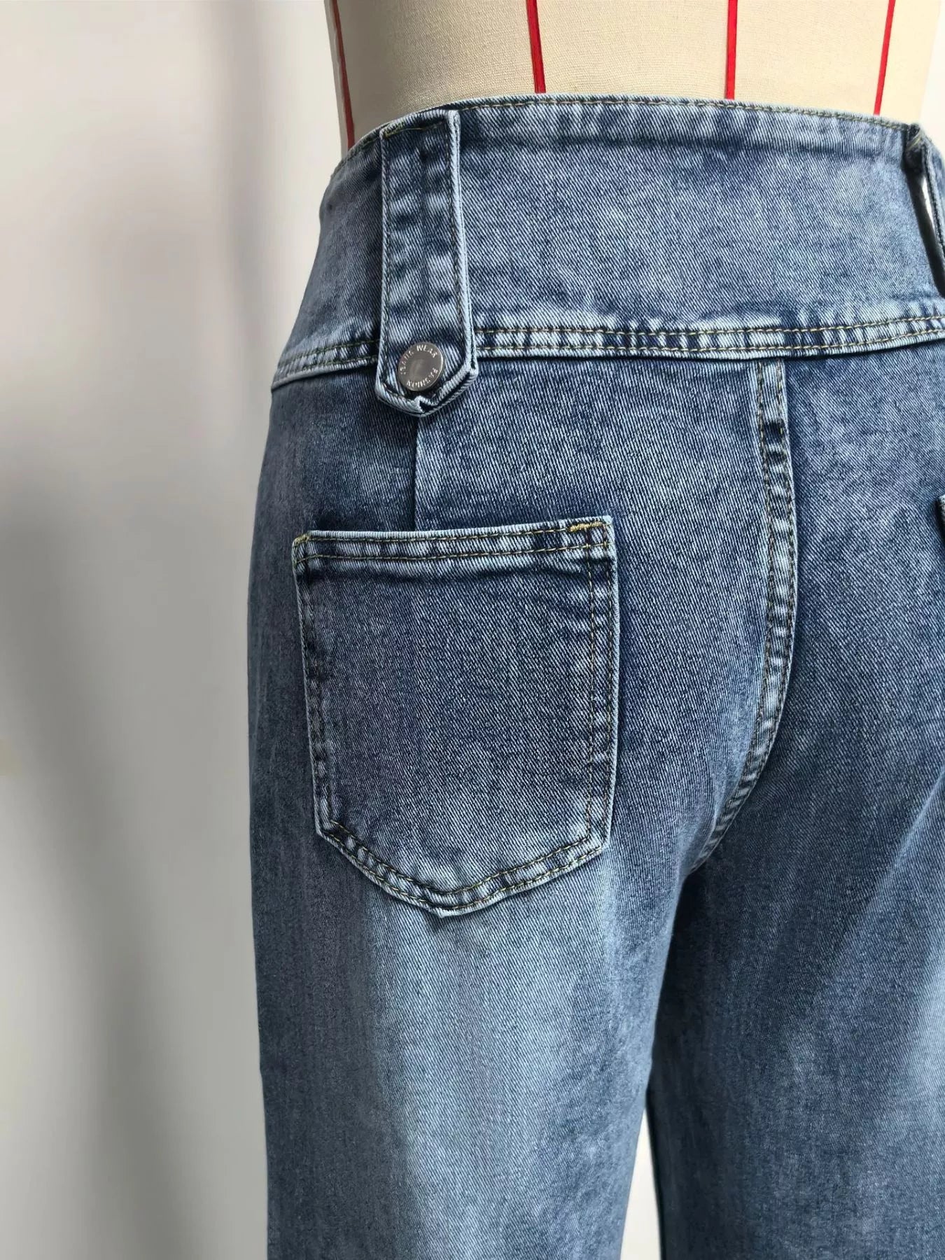 Hazel Blues® | High Waist Button Decor Wide Leg Jeans