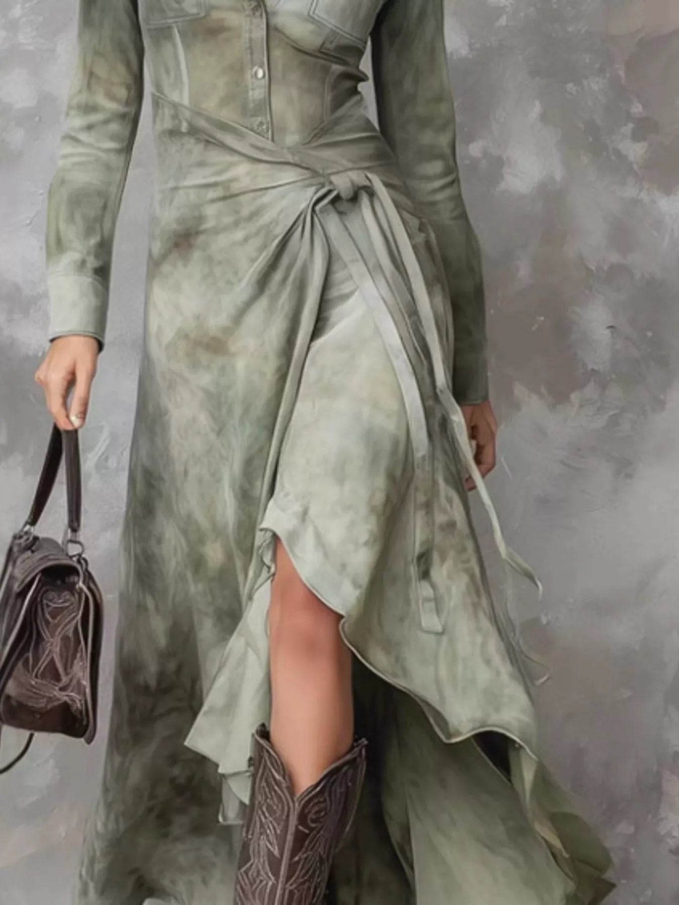 Hazel Blues® | High-Low Long Sleeve Dress