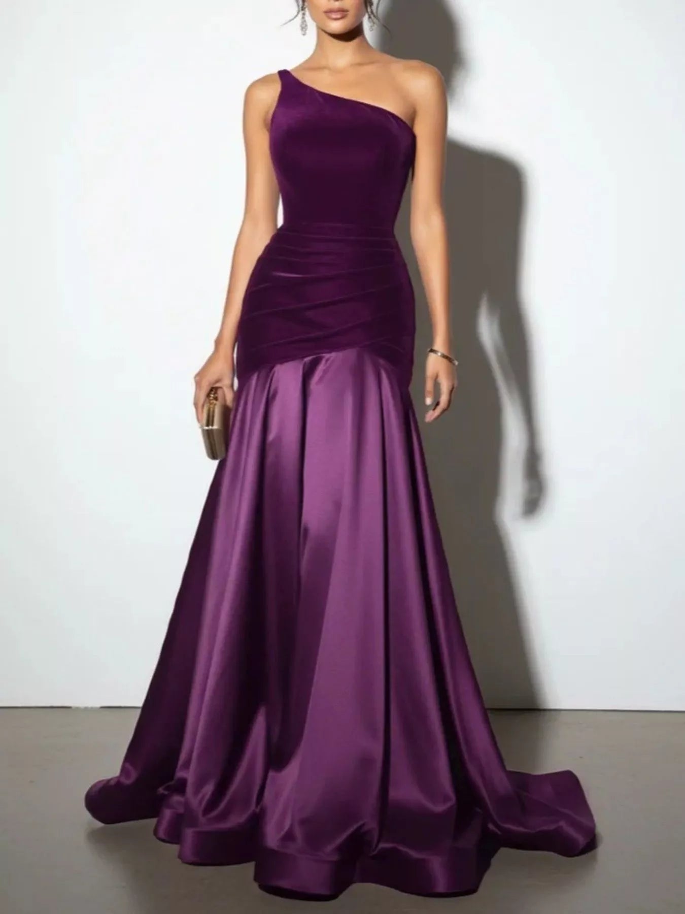 Hazel Blues® | Single Shoulder Floor Length Dress