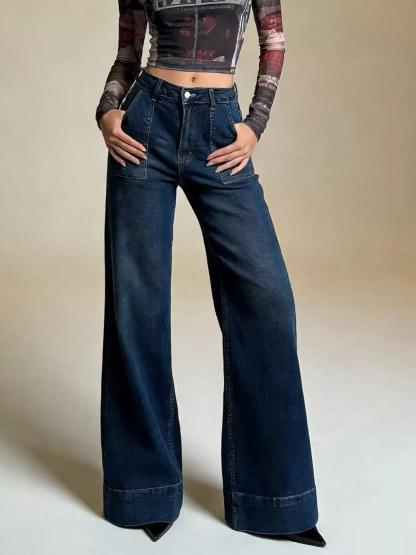 Hazel Blues® | High-Waisted Flare Leg Jeans