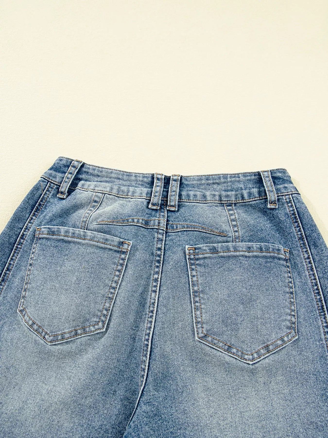 Hazel Blues® | Vintage Washed Seam Detail Shift Jeans