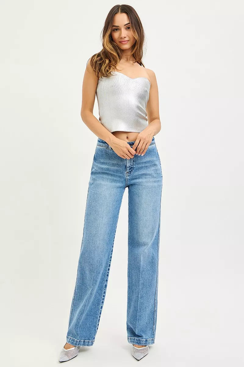 Hazel Blues® | RISEN Slouchy Straight Jeans