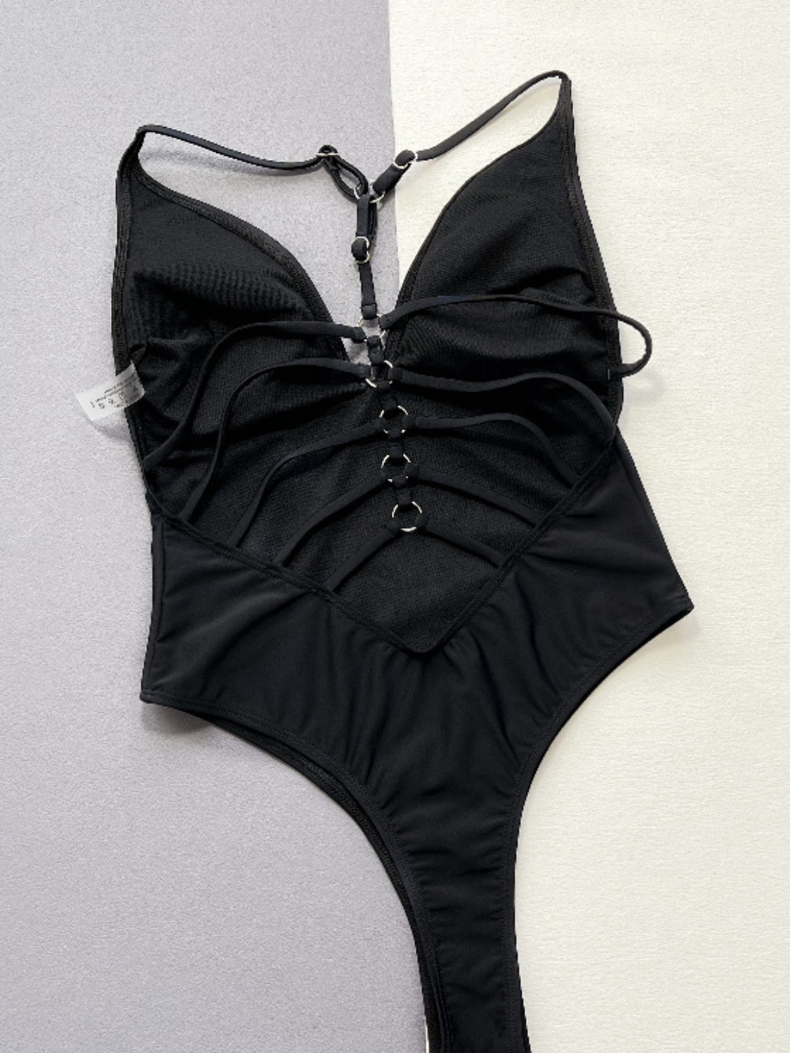 Hazel Blues® | Cutout Plunge Spaghetti Strap One-Piece Swimwear