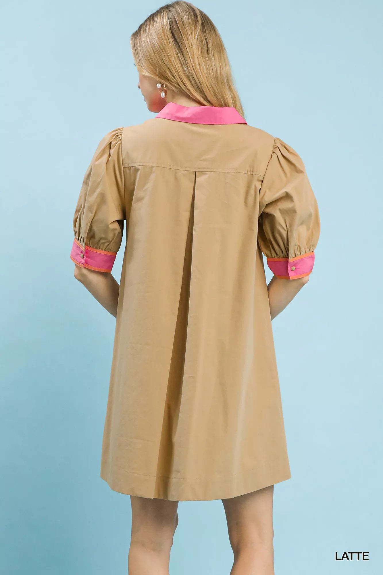 Hazel Blues® | Umgee Embroidered Contrast Trim Tunic Dress