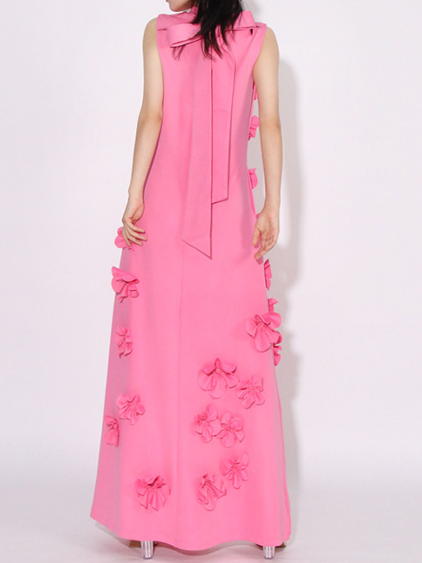 Hazel Blues® | Floral Applique Sleeveless Maxi Dress
