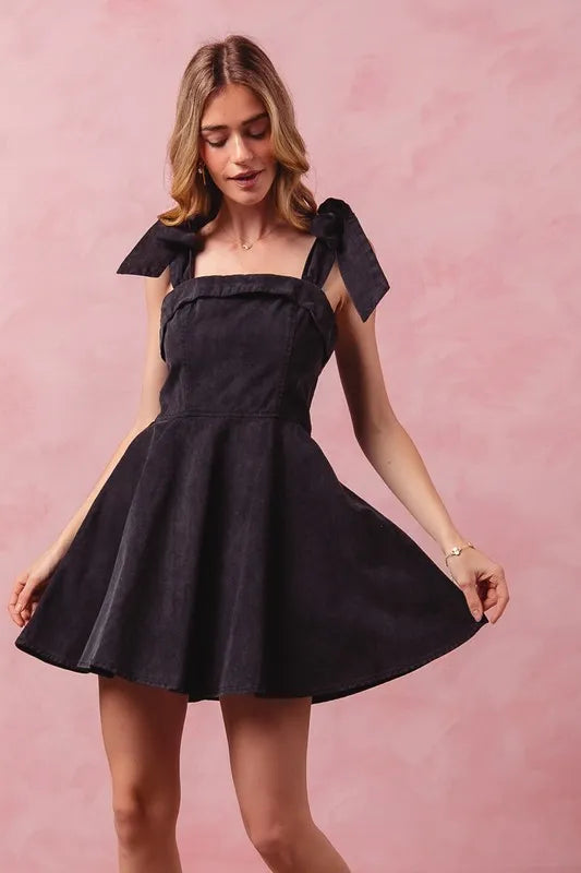 Hazel Blues® | SO ME Fit and Flare Washed Gameday Dress