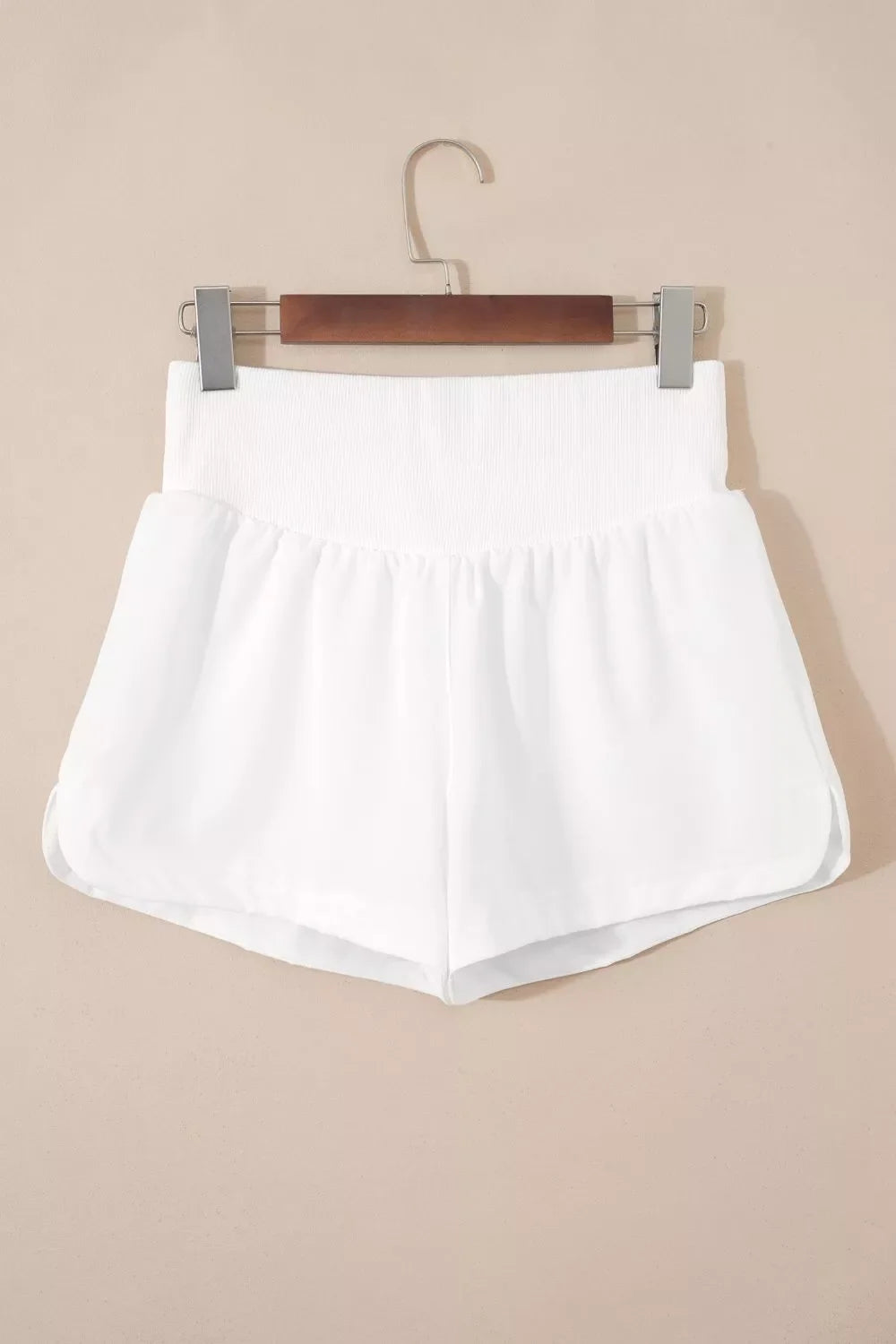 Hazel Blues® | High Waist Ribbed Waistband Shorts