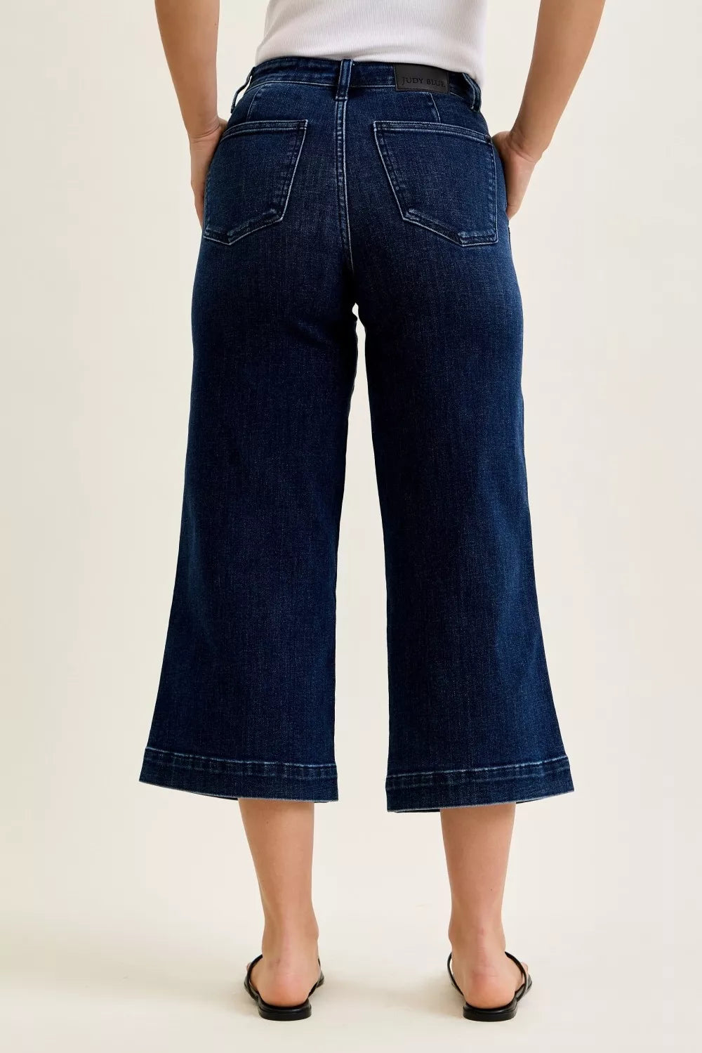 Hazel Blues® | Judy Blue High Waist Ankle Wide Jeans