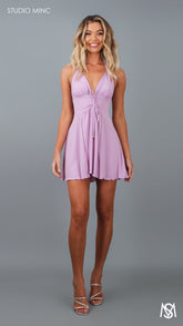 LAVENDER SHELL - Summer Mini Dress