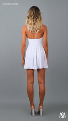 WHITE SHELL - Summer Mini Dress
