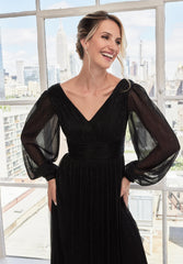 MGNY Madeline Gardner New York 73111 Long Sleeve Metallic Formal Dress