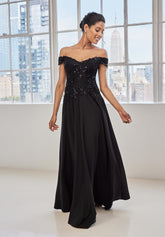 MGNY Madeline Gardner New York 73131 Formal Long A Line Evening Dress