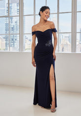 MGNY Madeline Gardner New York 73134 Slit Long Formal Evening Dress