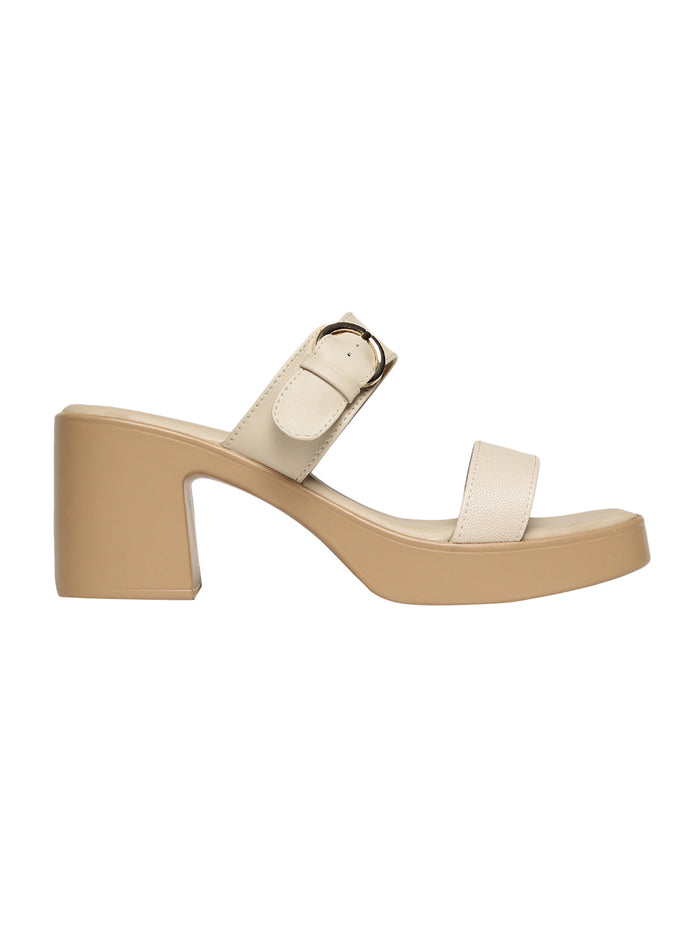 Talia Cream Platform Heels
