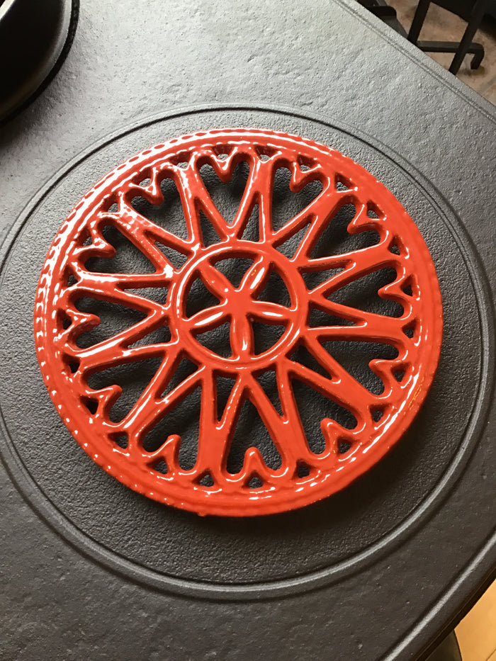 Trivet - Red Sunburst - Country Stoves and Sunrooms Ltd