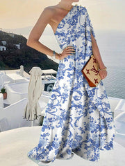 One Shoulder Swing Dress