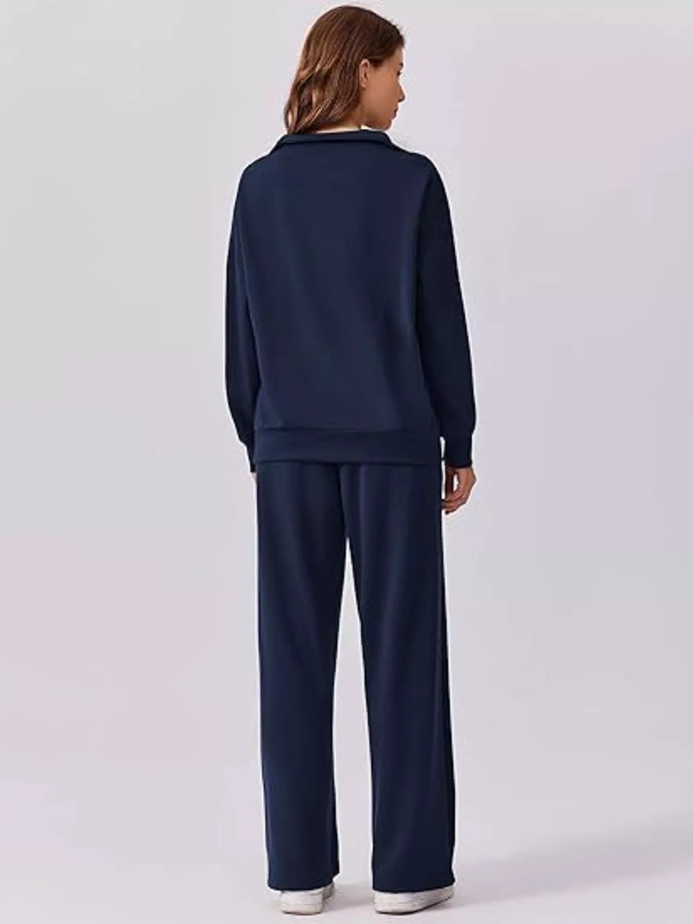 Hazel Blues® |  Relaxed Fit Quarter-Zip Top and Pants Set