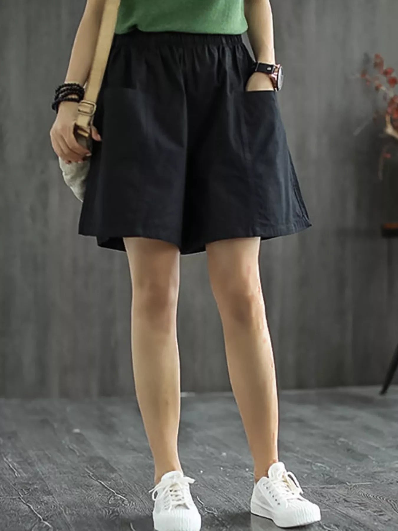Hazel Blues® |  Elastic Waist Casual Shorts