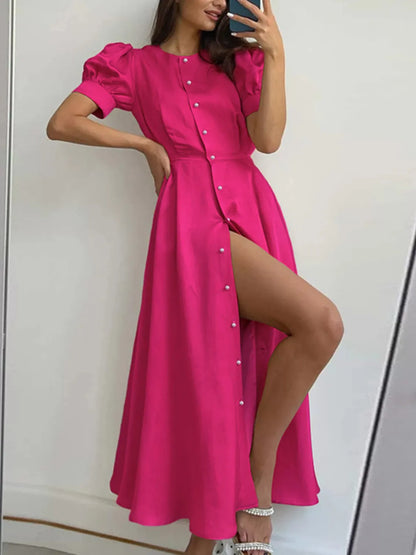Hazel Blues® |  Button Down Short Sleeve Dress