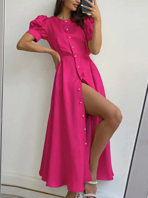 Hazel Blues® |  Button Down Short Sleeve Dress