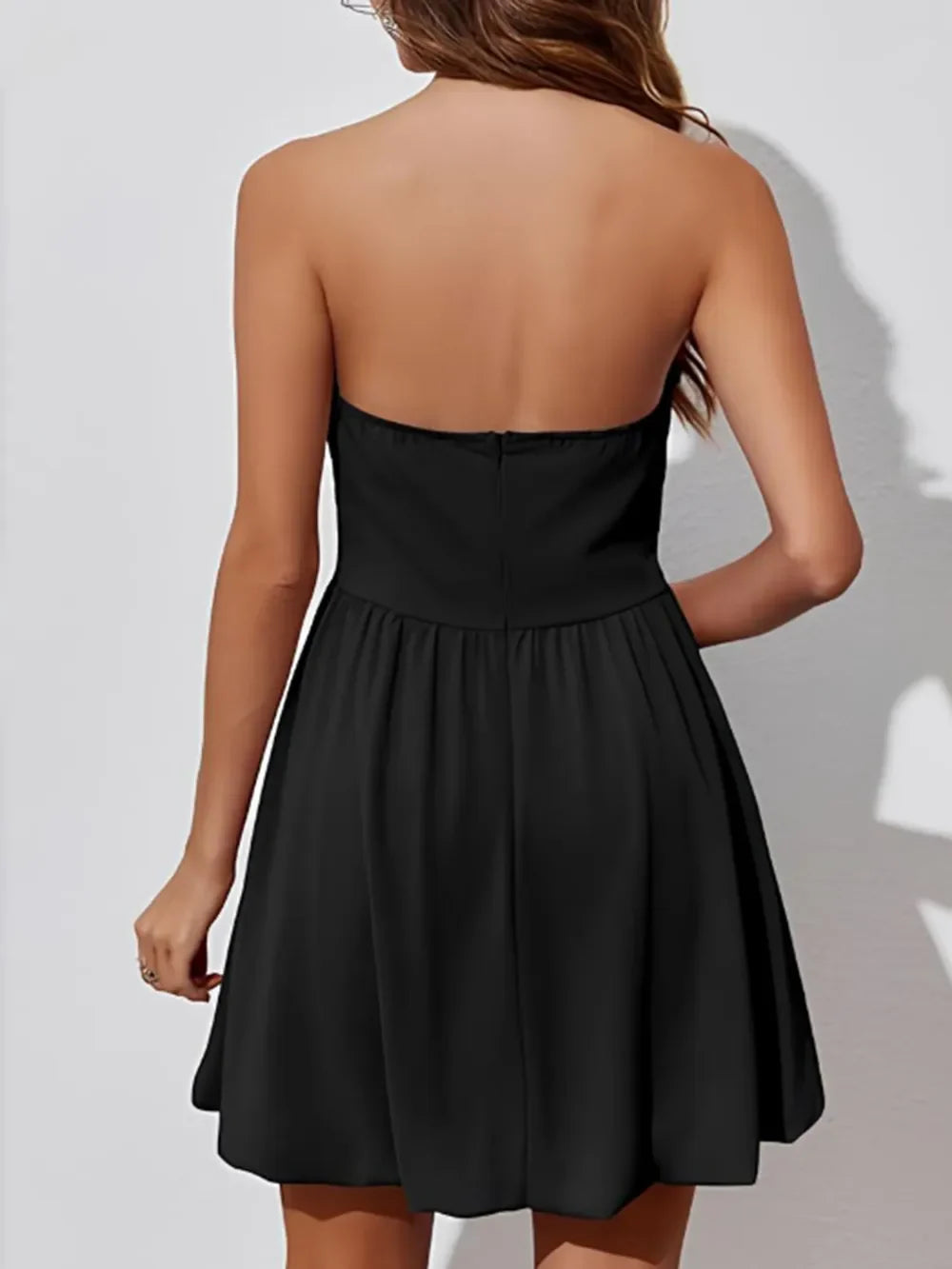 Hazel Blues® |  Ruched Tube Mini Dress