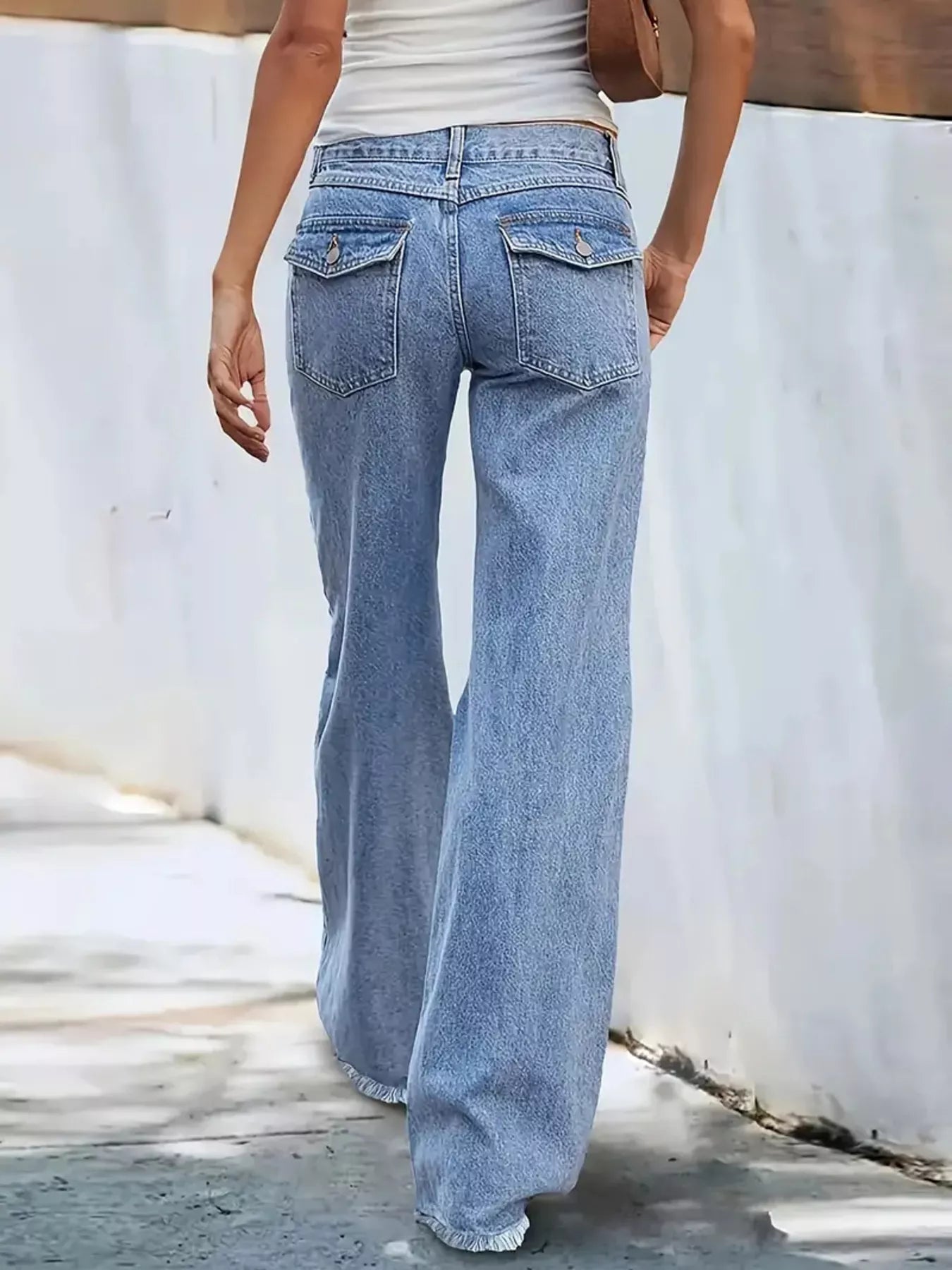 Hazel Blues® |  High-Waisted Wide Leg Jeans