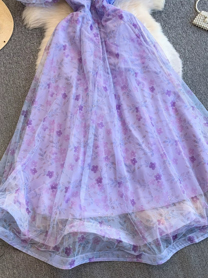 Hazel Blues® |  Sweetheart Neck Puff Sleeve Dress