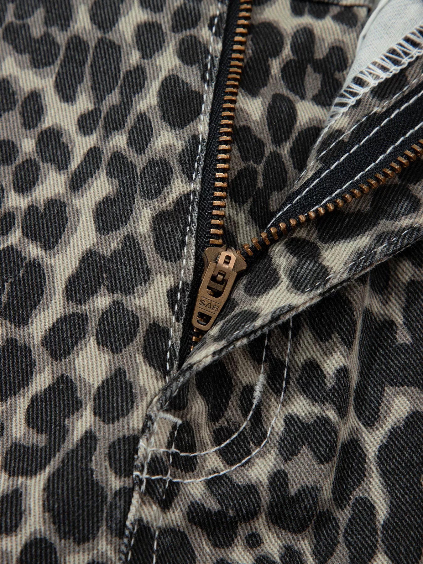 Hazel Blues® |  Leopard Print High Waist Barrel Jeans
