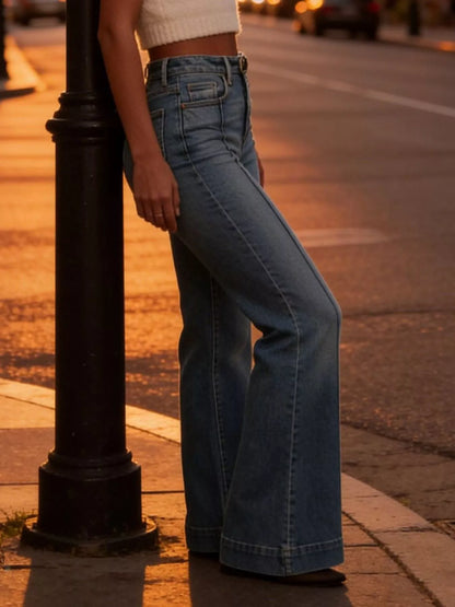 Hazel Blues® |  High-Waisted Flare Leg Jeans