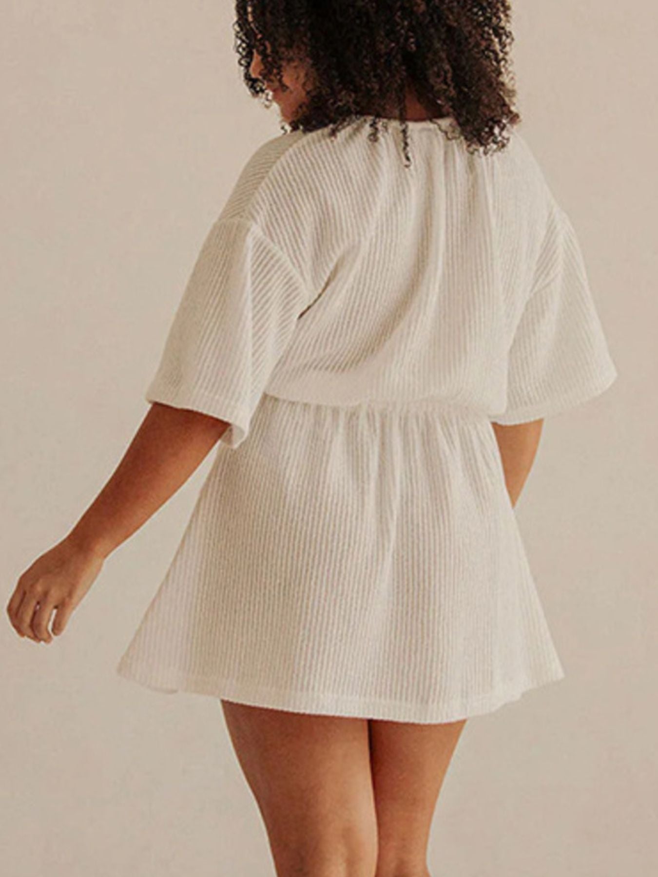 Hazel Blues® | Relaxed Fit Half Sleeve Cover-Up Dress
