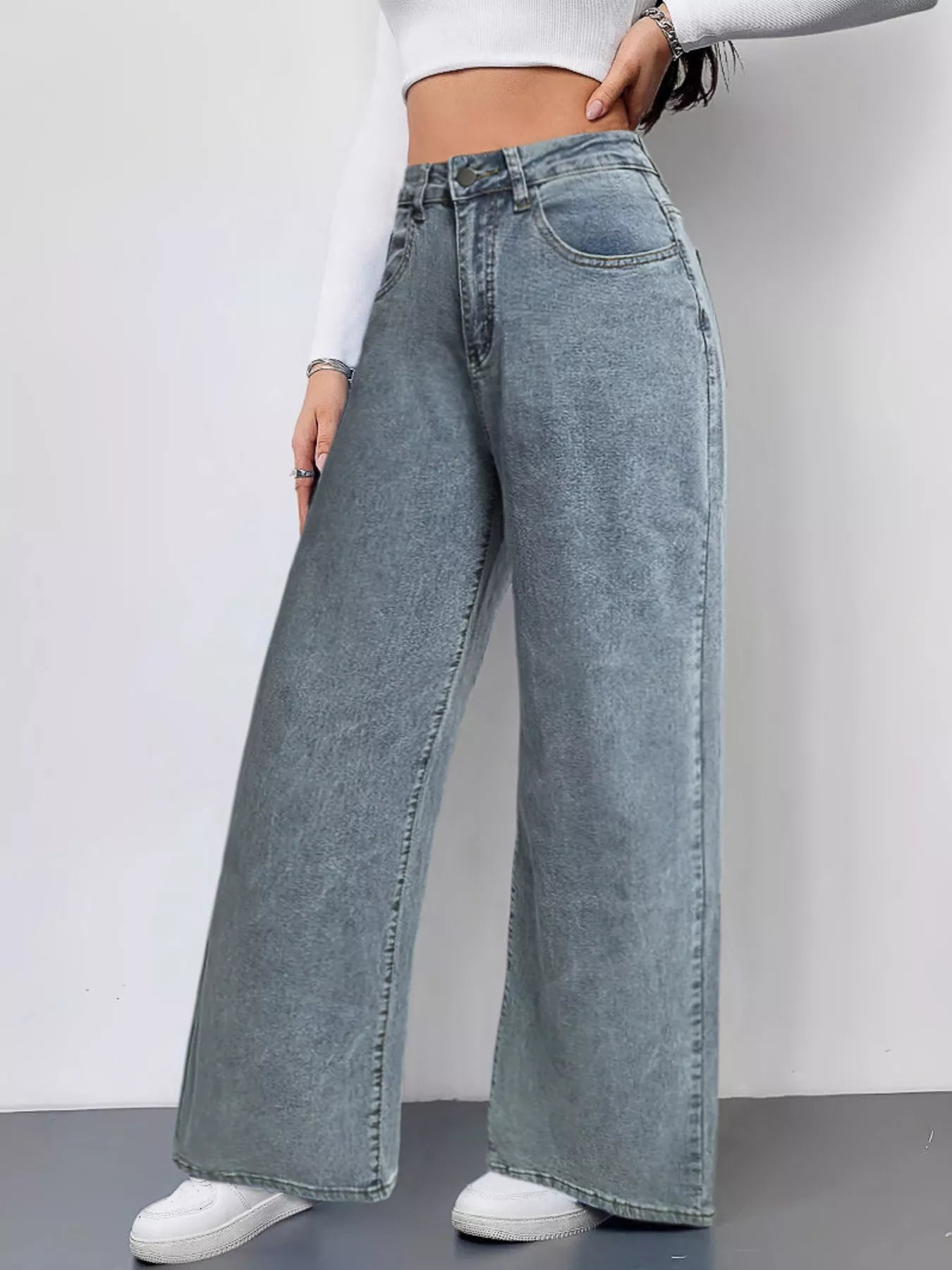 Hazel Blues® |  Wide Leg High Waist Jeans