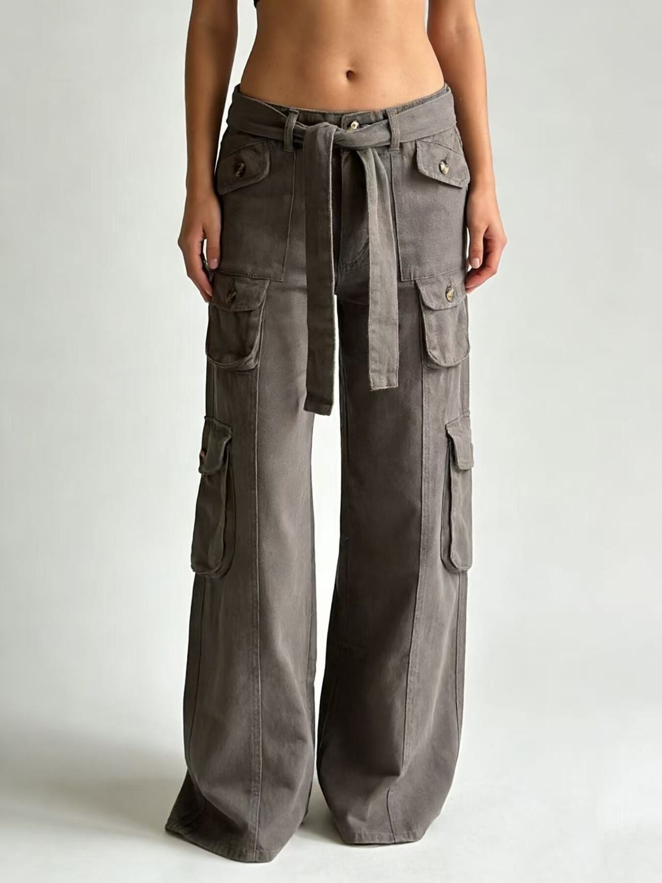Hazel Blues® |  Wide Leg Cargo Jeans