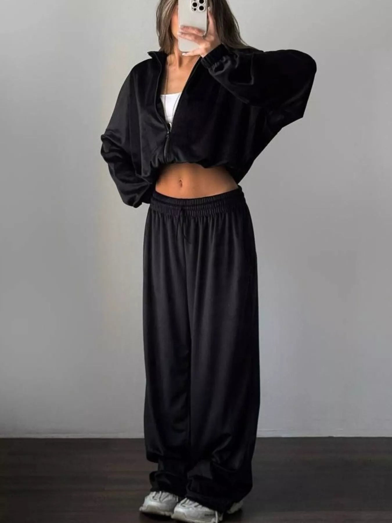 Hazel Blues® |  Zip Up Long Sleeve Outerwear and Pants Set