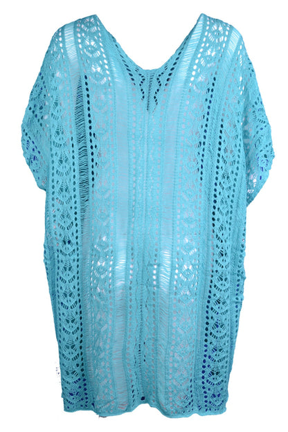 Hazel Blues® | Cutout V-Neck Cover-Up with Tassel