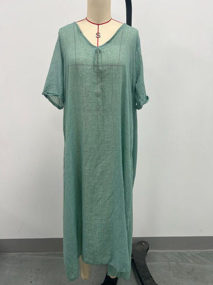 Hazel Blues® | V-Neck Short Sleeve Midi Dress