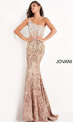Ombre Sequin-Print Prom Gown: Jovani 06469
