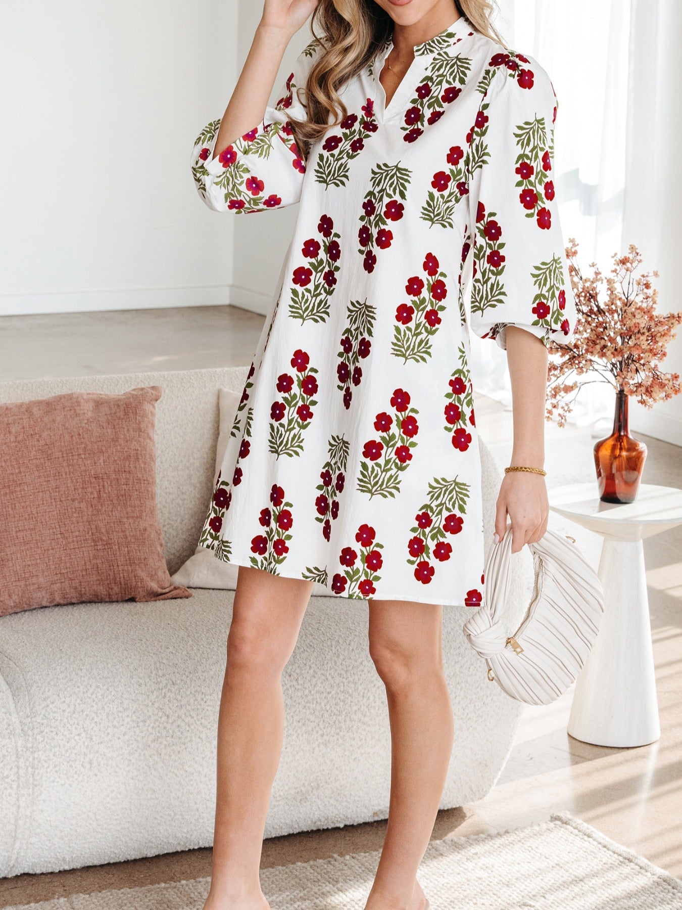 Hazel Blues® |  Floral Print Casual Mini Dress