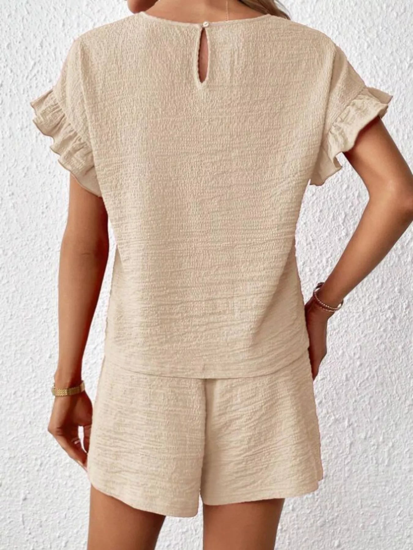 Hazel Blues® |  Round Neck Tee and Shorts Set
