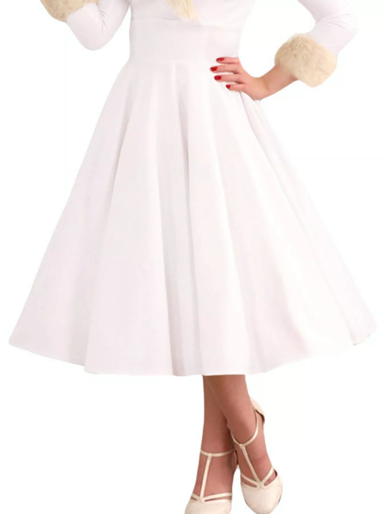 Hazel Blues® |  Faux Fur Trim Christmas Dress