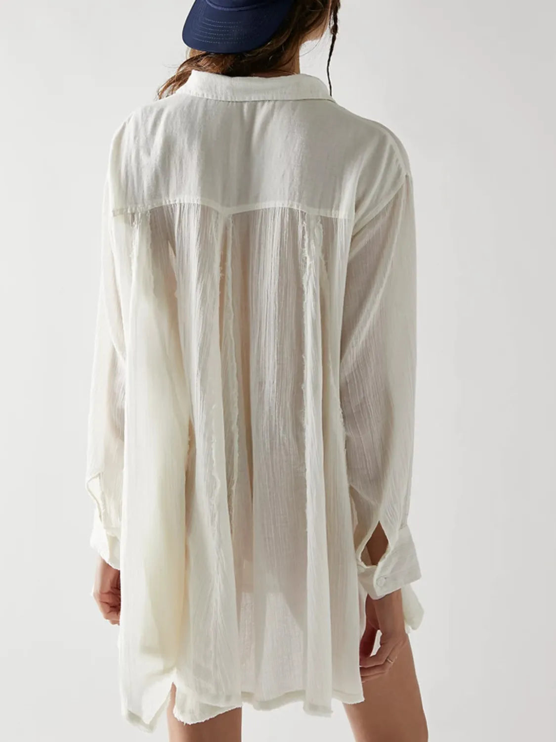 Hazel Blues® |  Textured Button-Down Shirt Dress