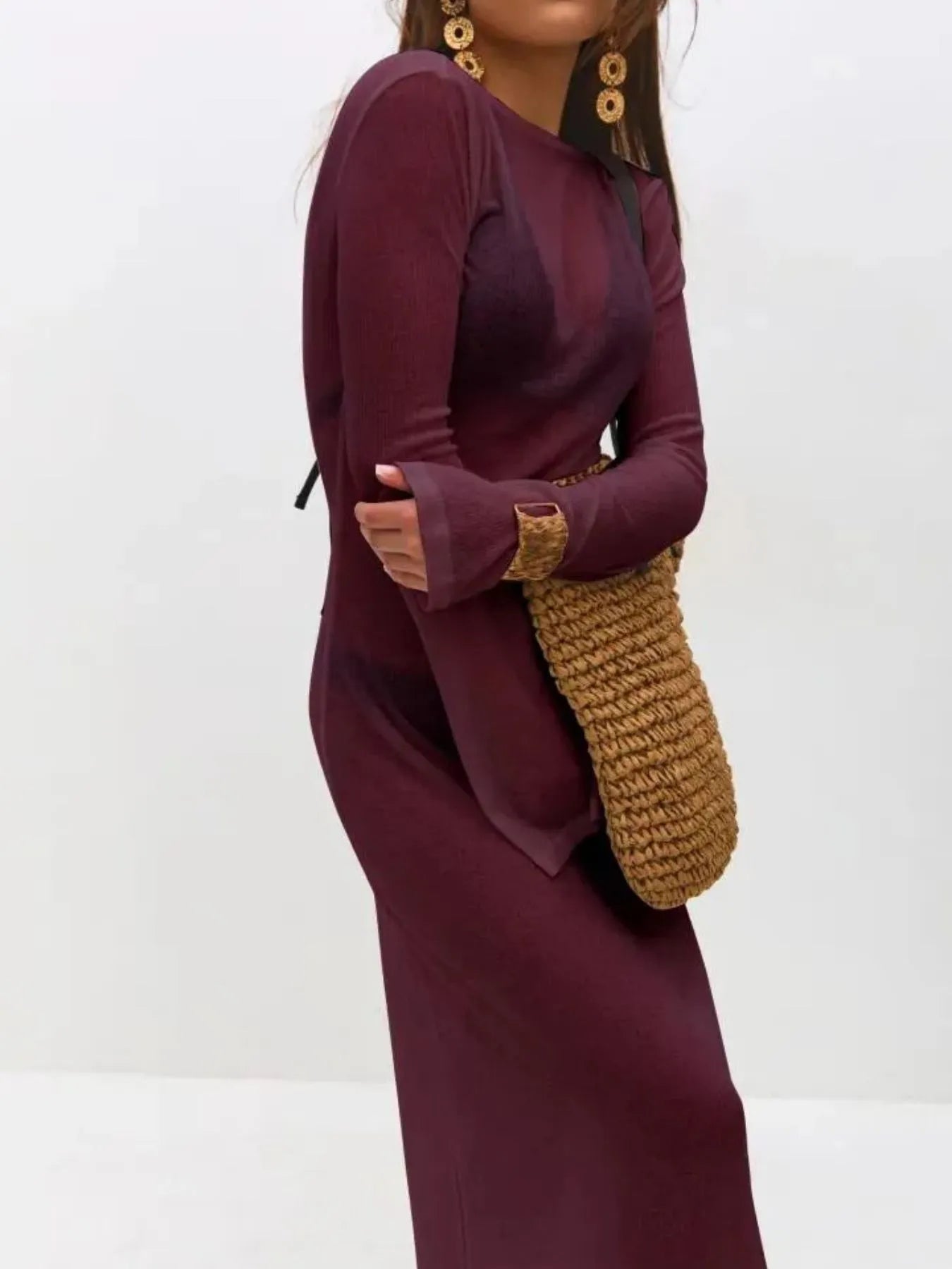 Hazel Blues® | Backless Long Sleeve Maxi Cover-Up