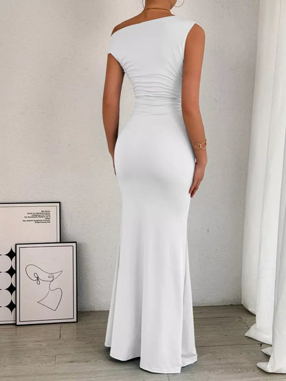 Hazel Blues® |  One-Shoulder Ruched Bodycon Maxi Dress