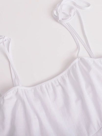 Hazel Blues® |  Ruffle Layered Tie Shoulder Cami Dress