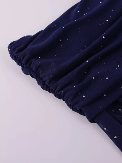 Hazel Blues® |  Glitter Off-Shoulder Maxi Dress