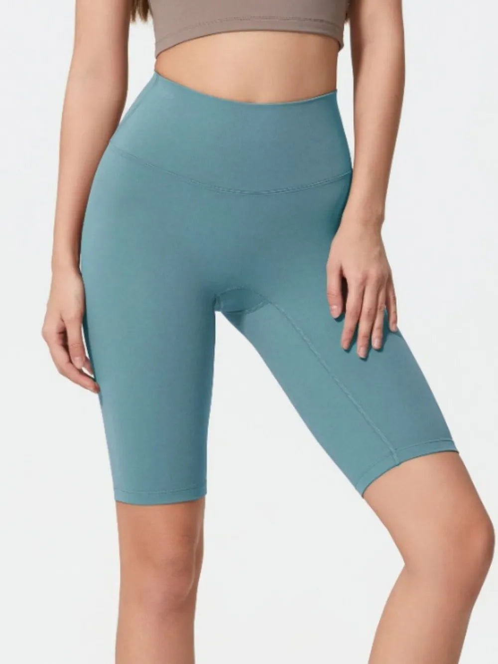 Hazel Blues® |  Millennia High Rise Wide Waistband Active Shorts