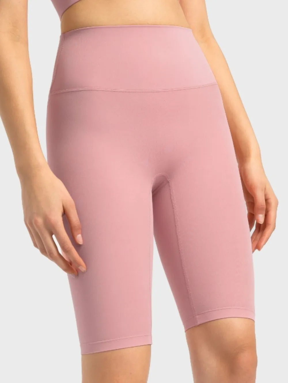 Hazel Blues® |  Millennia High Rise Wide Waistband Active Shorts